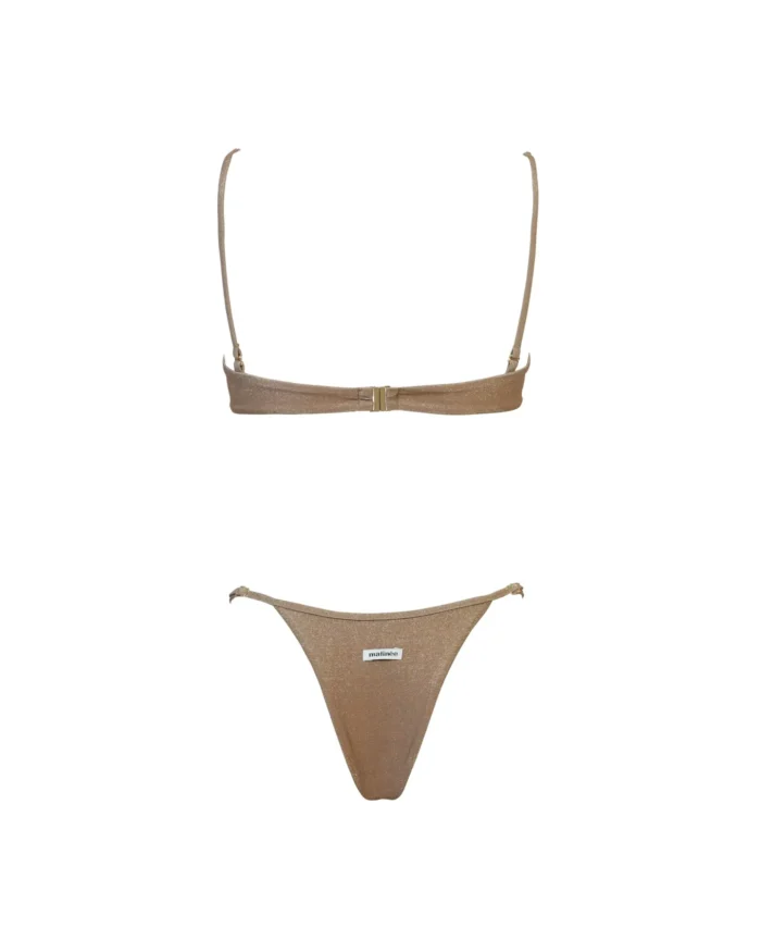 COSTUME DONNA MATINEE BALCONCINO SENZA IMBOTTITURA CON FERRETTO IN TESSUTO LUREX ORO - immagine 4