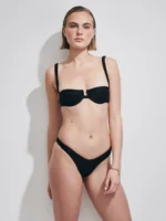 COSTUME DONNA MATINEE A BALCONCINO NON IMBOTTITO CON FERRETTO IN PIZZO NERO - immagine 2