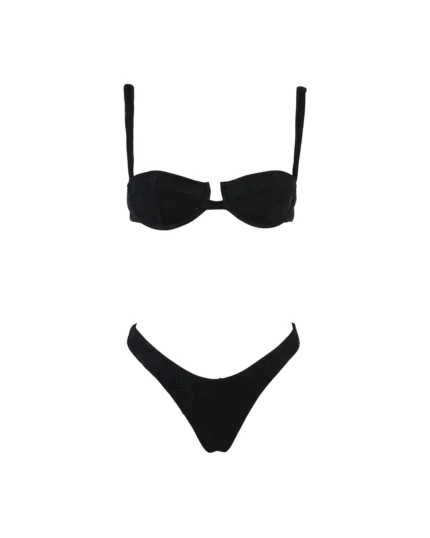 COSTUME DONNA MATINEE A DUE PEZZI DELLA STAGIONE ESTATE 2026. NON IMBOTTITO CON FERRETTO IN TESSUTO PIZZO VERDE