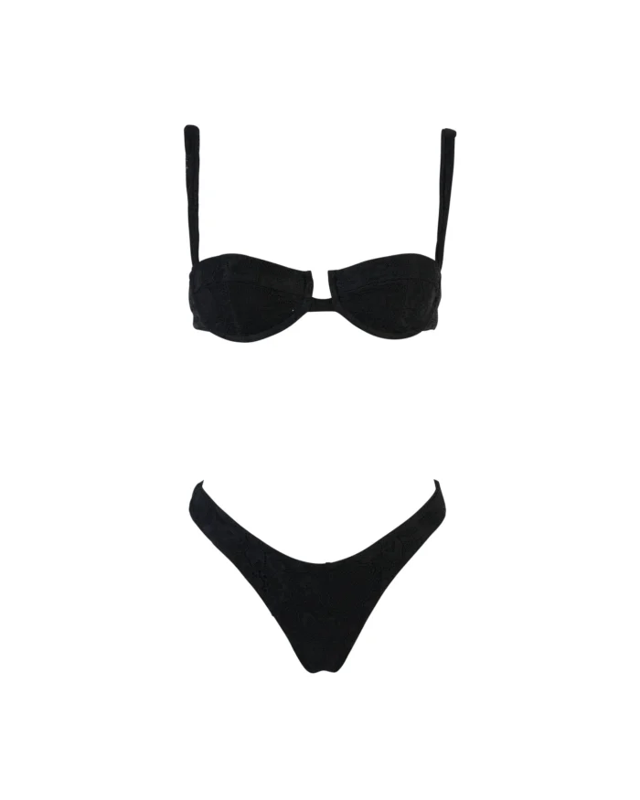 COSTUME DONNA MATINEE A DUE PEZZI DELLA STAGIONE ESTATE 2026. NON IMBOTTITO CON FERRETTO IN TESSUTO PIZZO VERDE