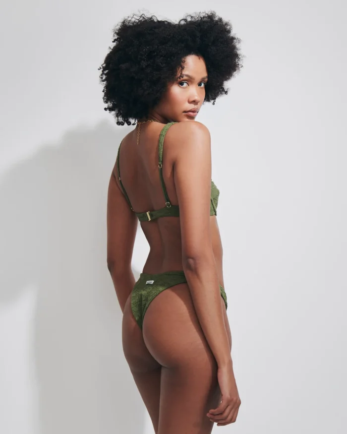 COSTUME DONNA MATINEE BALCONCINO NON IMBOTTITO CON FERRETTO IN PIZZO VERDE - immagine 3