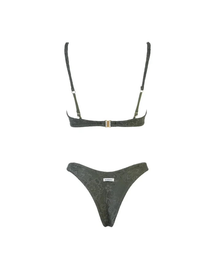 COSTUME DONNA MATINEE BALCONCINO NON IMBOTTITO CON FERRETTO IN PIZZO VERDE - immagine 4