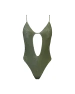 COSTUME DONNA MATINEE INTERO DELLA COLLEZIONE ESTATE 2026. TESSUTO IN LUREX VERDE