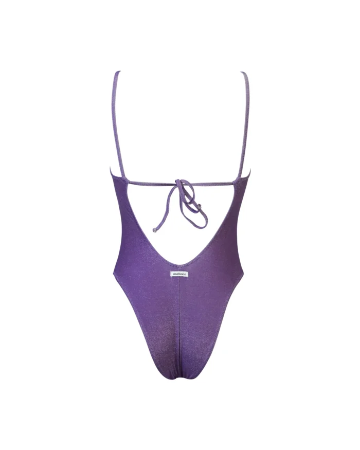 COSTUME DONNA MATINEE INTERO IN TESSUTO LUREX VIOLA - immagine 4