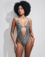 COSTUME DONNA MATINEE INTERO FANTASIA IN LUREX ZEBRATO CON DETTAGLIO TRA LE COPPE - immagine 2