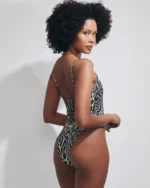 COSTUME DONNA MATINEE INTERO FANTASIA IN LUREX ZEBRATO CON DETTAGLIO TRA LE COPPE - immagine 3