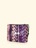 POCHETTE IN NEOPRENE EFFEK DELLA STAGIONE ESTATE 2026. FANTASIA NEI COLORI LILLA, ROSA, VIOLA E BORDEAUX