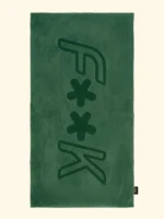 TELO MARE EFFEK IN SPUGNA LEGGERA DELLA COLLEZIONE ESTATE 2026 IN TINTA UNITA COLOR VERDE SCURO