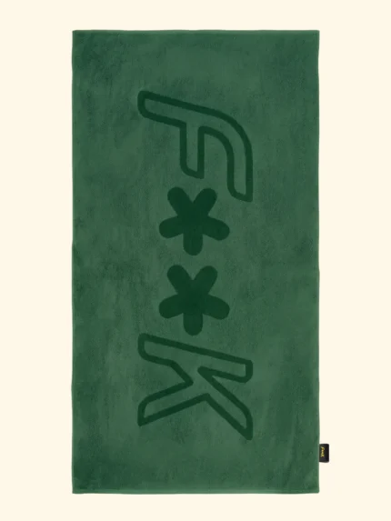 TELO MARE EFFEK IN SPUGNA LEGGERA DELLA COLLEZIONE ESTATE 2026 IN TINTA UNITA COLOR VERDE SCURO