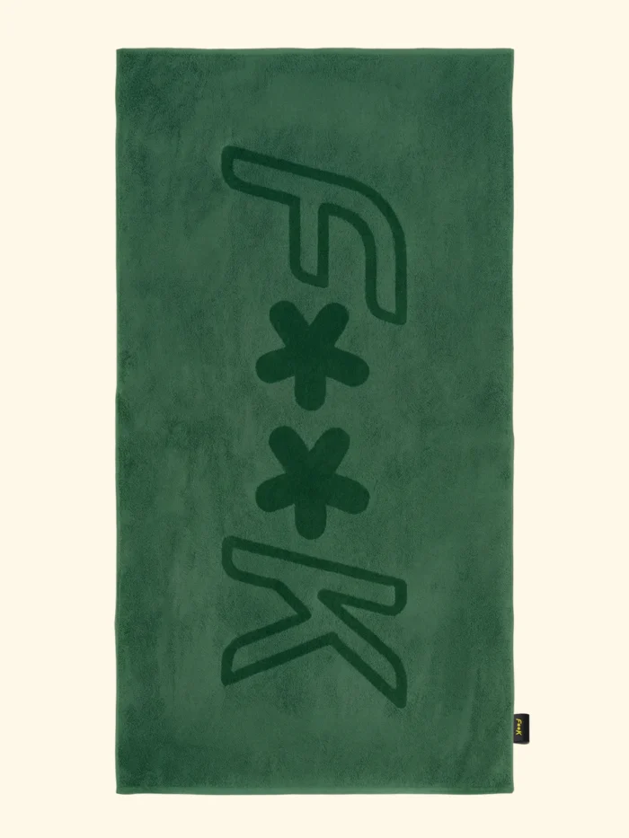 TELO MARE EFFEK IN SPUGNA LEGGERA DELLA COLLEZIONE ESTATE 2026 IN TINTA UNITA COLOR VERDE SCURO