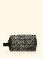 POCHETTE UOMO EFFEK IN CANVA FANTASIA TRIBALE PANNA SU BASE NERA