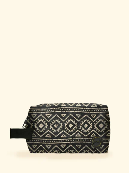 POCHETTE UOMO EFFEK IN CANVA FANTASIA TRIBALE PANNA SU BASE NERA