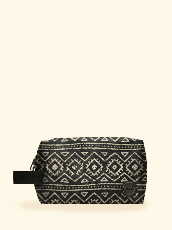 POCHETTE UOMO EFFEK IN CANVA FANTASIA TRIBALE PANNA SU BASE NERA