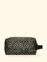 POCHETTE EFFEK IN CANVA FANTASIA TRIBALE BEIGE SU BASE NERA - immagine 3