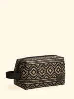 POCHETTE EFFEK IN CANVA FANTASIA TRIBALE BEIGE SU BASE NERA - immagine 2