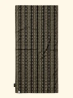 TELO MARE EFFEK IN MICROFIBRA DELLA COLLEZIONE ESTATE 2026. FANTASIA TRIBALE PANNA SU BASE NERA