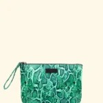 POCHETTE EFFEK IN TELA DELLA COLLEZIONE ESTATE 2026. FANTASIA PITONATA VERDE