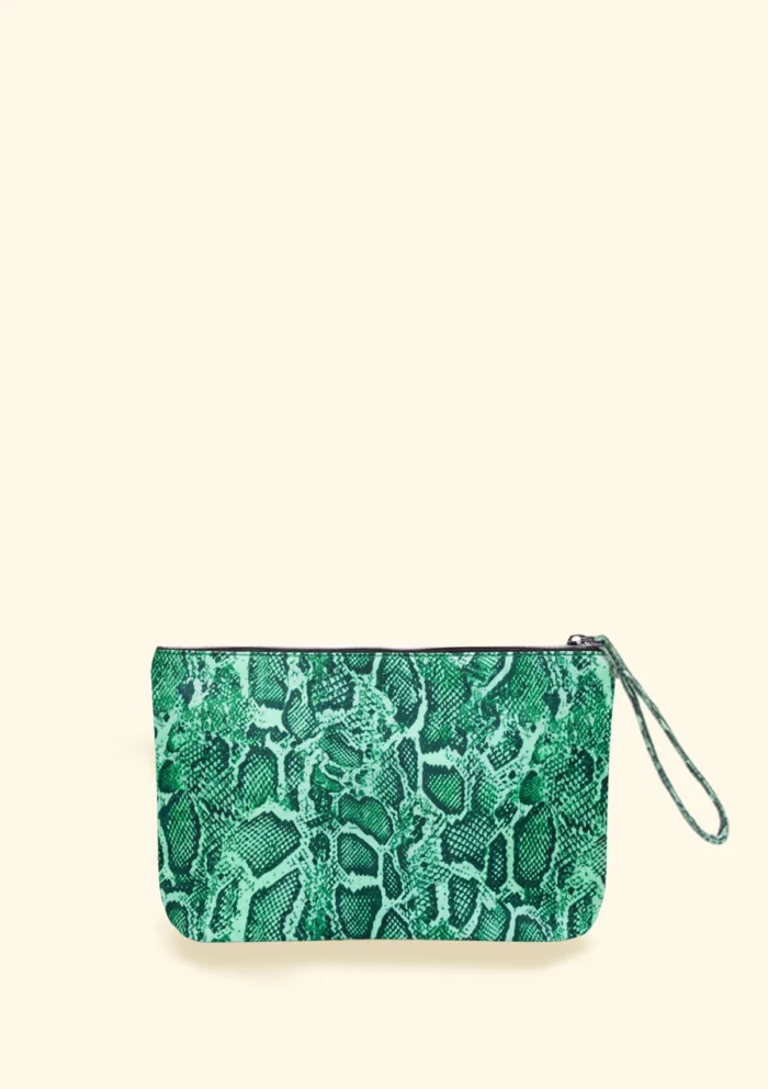 POCHETTE EFFEK IN TELA FANTASIA PITONATA VERDE - immagine 3