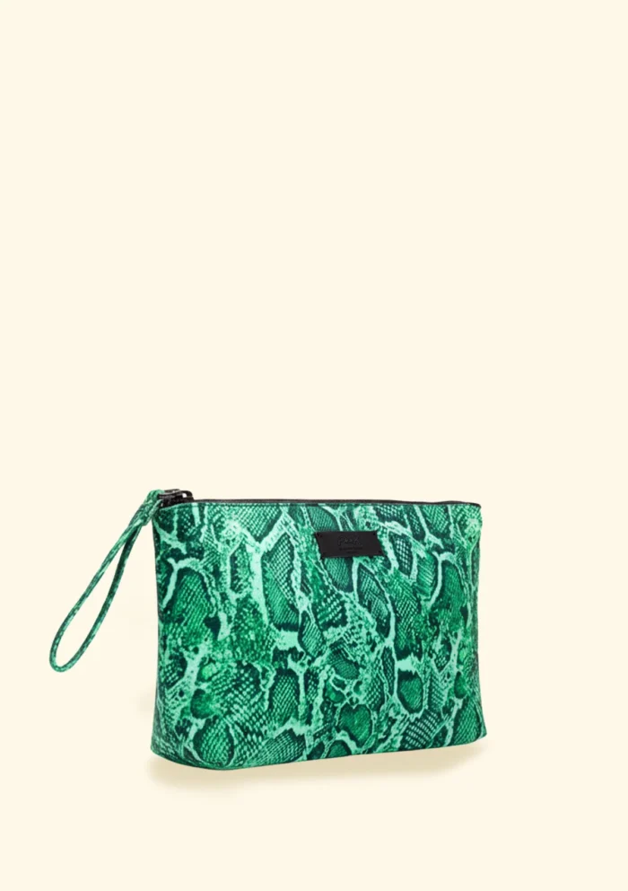 POCHETTE EFFEK IN TELA FANTASIA PITONATA VERDE - immagine 2