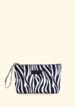 POCHETTE EFFEK IN TELA DELLA COLLEZIONE ESTATE 2026. FANTASIA ZEBRATA BIANCA E NERA
