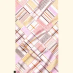 TELO MARE EFFEK IN MICROFIBRA DELLA COLLEZIONE ESTATE 2026. FANTASIA A RIGHE DAI COLORI BIANCO, MARRONE E ROSA