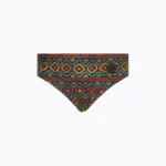 COSTUME BIMBO EFFEK DELLA STAGIONE ESTATE 2026. SLIP BASE ENRA A FANTASIA TRIBALE ROSSA. GIALLA E VERDE