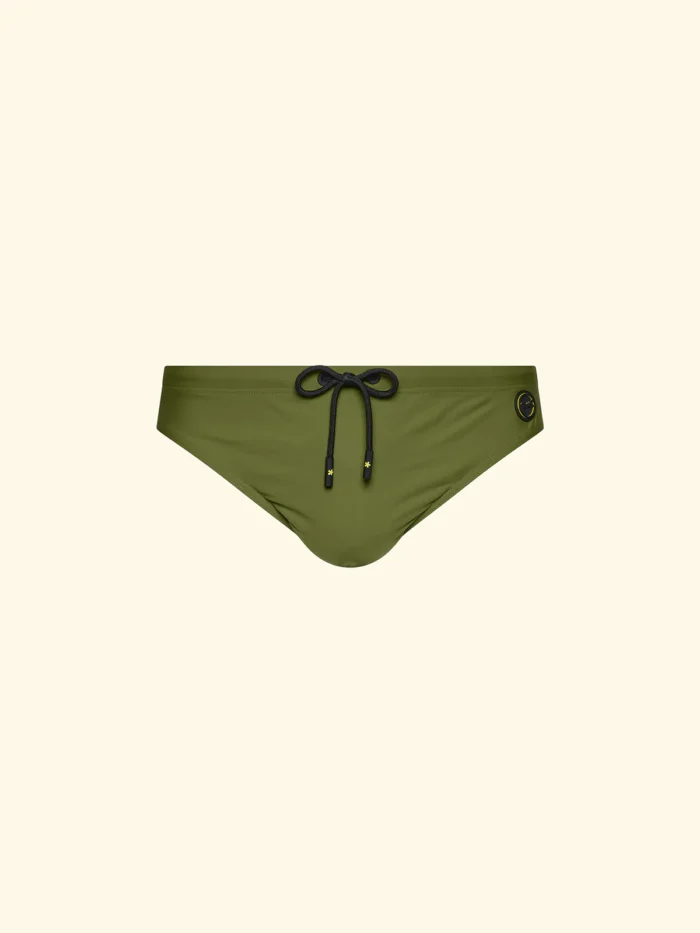 COSTUME UOMO EFFEK A SLIP TINTA UNITA VERDE MILITARE - immagine 3