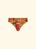 COSTUME UOMO EFFEK SLIP FANTASIA AZTECA COLORI ARANCIO E COCCIO - immagine 3