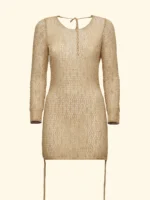 COPRICOSTUME DONNA EFFEK CORTO TRAFORATO BEIGE CON SCOLLO SULLA SCHIENA - immagine 2