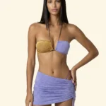 GONNA COPRICOSTUME EFFEK DELLA STAGIONE ESTATE 2026. CON COULISSE LATERALE LILLA PITONATA