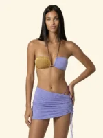 GONNA COPRICOSTUME EFFEK DELLA STAGIONE ESTATE 2026. CON COULISSE LATERALE LILLA PITONATA