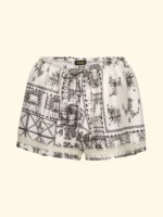 SHORT DONNA EFFEK IN FANTASIA BIANCA E NERA CON PASSAMANERIA - immagine 3