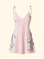 VESTITINO DONNA EFFEK BIANCO CON LEGGERA FANTASIA, BRETELLINA PARTICOLARE - immagine 3