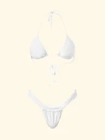 COSTUME DONNA EFFEK IN SANGALLO BIANCO TRIANGOLO E BRASILIANA A TENDINA - immagine 3