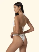 COSTUME DONNA EFFEK IN SANGALLO BIANCO TRIANGOLO E BRASILIANA A TENDINA - immagine 2