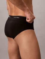 COSTUME UOMO CALVIN KLEIN SLIP NERO CON DOPPIO ELASTICO LOGATO - immagine 4