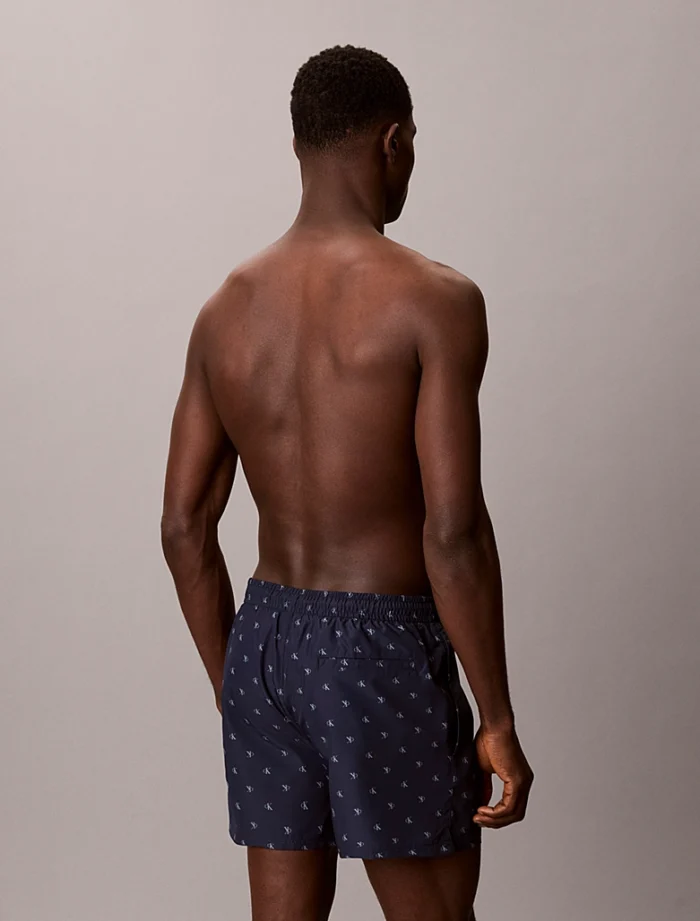 COSTUME UOMO CALVIN KLEIN A PANTALONCINO BLU CON MINI LOGHI CK - immagine 4