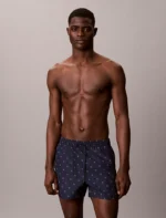 COSTUME UOMO CALVIN KLEIN A PANTALONCINO BLU CON MINI LOGHI CK - immagine 3