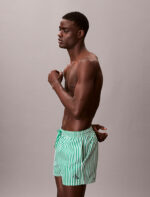 COSTUME UOMO CALVIN KLEIN PANTALONCINO MEDIO A RIGHINE VERDI E BIANCHE CON LOGHINO - immagine 3