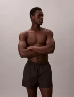 COSTUME UOMO CALVIN KLEIN PANTALONCINO CORTO NERO CON LOGHINO - immagine 2