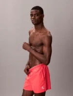 COSTUME UOMO CALVIN KLEIN PANTALONCINO CORTO COLOR ROSSO SALMONE CON LOGHINO - immagine 3