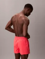 COSTUME UOMO CALVIN KLEIN PANTALONCINO CORTO COLOR ROSSO SALMONE CON LOGHINO - immagine 4