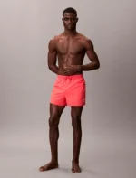COSTUME UOMO CALVIN KLEIN PANTALONCINO CORTO COLOR ROSSO SALMONE CON LOGHINO - immagine 6