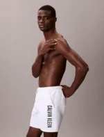 COSTUME UOMO CALVIN KLEIN PANTALONCIO MEDIO BIANCO CON SCRITTA LATERALE - immagine 2