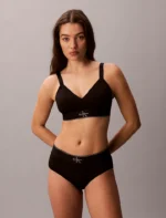 REGGISENO DONNA CALVIN KLEON PREFORMATO SENZA FERRETTO TUTTO NERO CON LOGHINO CENTRALE - immagine 2