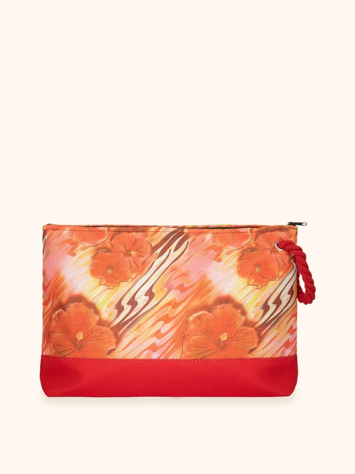 MAXI POCHETTE ME FUI IN CANVA FANTASIA ARANCIO - immagine 3