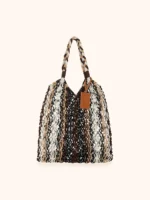 BORSA MARE ME FUI DELLA COLLEZIONE ESTATE 2026. A RETEN APERTA NEI COLORI NERO, BEIGE, MARRONE E BIANCO