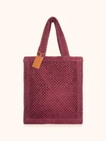 BORSA MARE ME FUI IN RAFIA RETTANGOLARE 39X30X11 DELLA STAGIONE ESTATE 2026 NEL COLORE BORDEAUX
