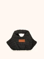 MINI BAG ME FUI IN RAFIO NERA A FORMA DI TORTELLINO DELLA COLLEZIONE ESTATE 2026