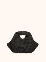 MINI BORSA ME FUI IN RAFIA NERA A "TORTELLINO" - immagine 3